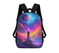 sinyumoney Impression 3D Fantasy Lighthouse in Space Sacs À Dos Scolaires Pour Enfants De 17 Pouces, Sacs À Livres Pour Garçons, Grand Sac À Dos De Voyage, Sacs À Dos De Jour