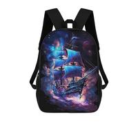 sinyumoney Impression 3D Fantasy Sailing Ship Artwork -1 Sacs À Dos Scolaires Pour Enfants De 17 Pouces, Sacs À Livres Pour Garçons, Grand Sac À Dos De Voyage, Sacs À Dos De Jour