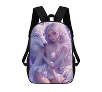 sinyumoney Impression 3D Fantasy Wolf And Fairy Artwork -1 Sacs À Dos Scolaires Pour Enfants De 17 Pouces, Sacs À Livres Pour Garçons, Grand Sac À Dos De Voyage, Sacs À Dos De Jour