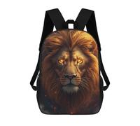 sinyumoney Impression 3D Fiery Lion Portrait Sacs À Dos Scolaires Pour Enfants, Cartables Pour Garçons, Grand Sac À Dos De Voyage, Sacs À Dos De Jour 17inch