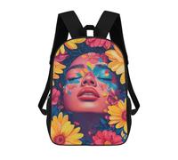 sinyumoney Impression 3D Floral Fusion Artwork Sacs À Dos Scolaires Pour Enfants De 17 Pouces, Sacs À Livres Pour Garçons, Grand Sac À Dos De Voyage, Sacs À Dos De Jour