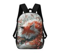 sinyumoney Impression 3D Fox in Cherry Blossoms Sacs À Dos Scolaires Pour Enfants De 17 Pouces, Sacs À Livres Pour Garçons, Grand Sac À Dos De Voyage, Sacs À Dos De Jour