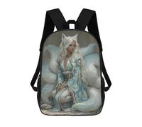 sinyumoney Impression 3D Fox Spirit in Traditional Kimono Sacs À Dos Scolaires Pour Enfants De 17 Pouces, Sacs À Livres Pour Garçons, Grand Sac À Dos De Voyage, Sacs À Dos De Jour