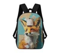 sinyumoney Impression 3D Fox with Paper Hat Sacs À Dos Scolaires Pour Enfants De 17 Pouces, Sacs À Livres Pour Garçons, Grand Sac À Dos De Voyage, Sacs À Dos De Jour
