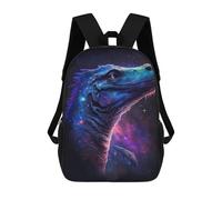 sinyumoney Impression 3D Galactic Dinosaur Portrait Sacs À Dos Scolaires Pour Enfants De 17 Pouces, Sacs À Livres Pour Garçons, Grand Sac À Dos De Voyage, Sacs À Dos De Jour