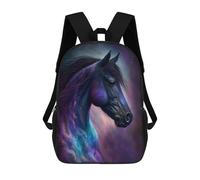 sinyumoney Impression 3D Galactic Horse Art Print-5 Sacs À Dos Scolaires Pour Enfants De 17 Pouces, Sacs À Livres Pour Garçons, Grand Sac À Dos De Voyage, Sacs À Dos De Jour
