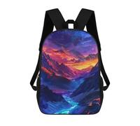 sinyumoney Impression 3D Galactic Mountain Range -2 Sacs À Dos Scolaires Pour Enfants De 17 Pouces, Sacs À Livres Pour Garçons, Grand Sac À Dos De Voyage, Sacs À Dos De Jour