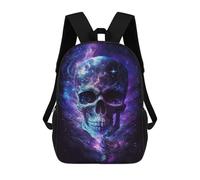 sinyumoney Impression 3D Galactic Skull Artwork Sacs À Dos Scolaires Pour Enfants De 17 Pouces, Sacs À Livres Pour Garçons, Grand Sac À Dos De Voyage, Sacs À Dos De Jour