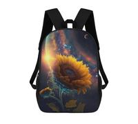 sinyumoney Impression 3D Galactic Sunflower -2 Sacs À Dos Scolaires Pour Enfants, Cartables Pour Garçons, Grand Sac À Dos De Voyage, Sacs À Dos De Jour 17inch