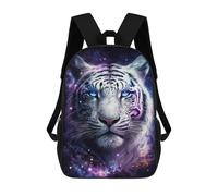 sinyumoney Impression 3D Galactic Tiger Portrait -10 Sacs À Dos Scolaires Pour Enfants De 17 Pouces, Sacs À Livres Pour Garçons, Grand Sac À Dos De Voyage, Sacs À Dos De Jour