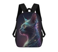 sinyumoney Impression 3D Galaxy Siam Cat Sacs À Dos Scolaires Pour Enfants, Cartables Pour Garçons, Grand Sac À Dos De Voyage, Sacs À Dos De Jour 17inch