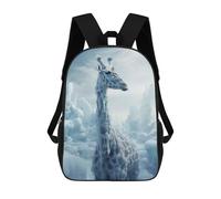 sinyumoney Impression 3D Giraffe in Ice World Sacs À Dos Scolaires Pour Enfants, Cartables Pour Garçons, Grand Sac À Dos De Voyage, Sacs À Dos De Jour 17inch
