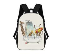 sinyumoney Impression 3D Giraffe in The Bath Sacs À Dos Scolaires Pour Enfants, Cartables Pour Garçons, Grand Sac À Dos De Voyage, Sacs À Dos De Jour 17inch