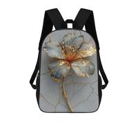 sinyumoney Impression 3D Golden Leaf Wall Art Decor Sacs À Dos Scolaires Pour Enfants De 17 Pouces, Sacs À Livres Pour Garçons, Grand Sac À Dos De Voyage, Sacs À Dos De Jour