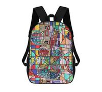 sinyumoney Impression 3D Guitar Song In Translation Sacs À Dos Scolaires Pour Enfants, Cartables Pour Garçons, Grand Sac À Dos De Voyage, Sacs À Dos De Jour 17inch