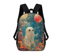 sinyumoney Impression 3D Happy Floral Boho Ghost Sacs À Dos Scolaires Pour Enfants, Cartables Pour Garçons, Grand Sac À Dos De Voyage, Sacs À Dos De Jour 17inch