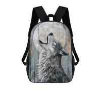 sinyumoney Impression 3D Howling Wolf Under The Moon Art Minimal Wild Animal Print Sacs À Dos Scolaires Pour Enfants, Cartables Pour Garçons, Grand Sac À Dos De Voyage, Sacs À Dos De Jour 17inch