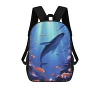 sinyumoney Impression 3D Humpback Whale Underwater Sacs À Dos Scolaires Pour Enfants, Cartables Pour Garçons, Grand Sac À Dos De Voyage, Sacs À Dos De Jour 17inch