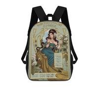 sinyumoney Impression 3D Ivory Princesses Sacs À Dos Scolaires Pour Enfants, Cartables Pour Garçons, Grand Sac À Dos De Voyage, Sacs À Dos De Jour 17inch