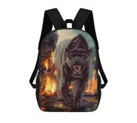 sinyumoney Impression 3D Jaguar of Destruction Sacs À Dos Scolaires Pour Enfants, Cartables Pour Garçons, Grand Sac À Dos De Voyage, Sacs À Dos De Jour 17inch