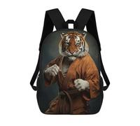 sinyumoney Impression 3D Karate Tiger Sacs À Dos Scolaires Pour Enfants, Cartables Pour Garçons, Grand Sac À Dos De Voyage, Sacs À Dos De Jour 17inch