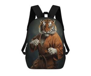 sinyumoney Impression 3D Karate Tiger Sacs À Dos Scolaires Pour Enfants, Cartables Pour Garçons, Grand Sac À Dos De Voyage, Sacs À Dos De Jour 17inch