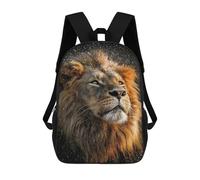 sinyumoney Impression 3D King of The Jungle Lion -1 Sacs À Dos Scolaires Pour Enfants De 17 Pouces, Sacs À Livres Pour Garçons, Grand Sac À Dos De Voyage, Sacs À Dos De Jour