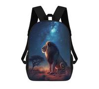 sinyumoney Impression 3D Lion Under The Milky Way Sacs À Dos Scolaires Pour Enfants, Cartables Pour Garçons, Grand Sac À Dos De Voyage, Sacs À Dos De Jour 17inch