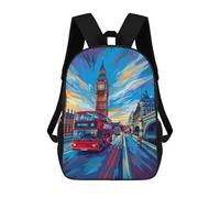 sinyumoney Impression 3D London Cityscape with Big Ben Sacs À Dos Scolaires Pour Enfants De 17 Pouces, Sacs À Livres Pour Garçons, Grand Sac À Dos De Voyage, Sacs À Dos De Jour