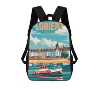 sinyumoney Impression 3D Lorient France Sacs À Dos Scolaires Pour Enfants, Cartables Pour Garçons, Grand Sac À Dos De Voyage, Sacs À Dos De Jour 17inch