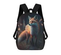 sinyumoney Impression 3D Magical Fox Glowing Artwork Sacs À Dos Scolaires Pour Enfants De 17 Pouces, Sacs À Livres Pour Garçons, Grand Sac À Dos De Voyage, Sacs À Dos De Jour