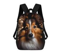 sinyumoney Impression 3D Magical Sheltie Gazing Sacs À Dos Scolaires Pour Enfants, Cartables Pour Garçons, Grand Sac À Dos De Voyage, Sacs À Dos De Jour 17inch