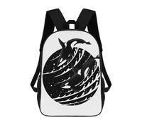 sinyumoney Impression 3D Minimalist Killer Whale Sacs À Dos Scolaires Pour Enfants, Cartables Pour Garçons, Grand Sac À Dos De Voyage, Sacs À Dos De Jour 17inch