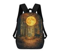 sinyumoney Impression 3D Moonlit Forest Pathway-1 Sacs À Dos Scolaires Pour Enfants De 17 Pouces, Sacs À Livres Pour Garçons, Grand Sac À Dos De Voyage, Sacs À Dos De Jour