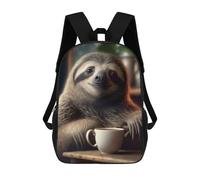 sinyumoney Impression 3D Morning Sloth Sacs À Dos Scolaires Pour Enfants, Cartables Pour Garçons, Grand Sac À Dos De Voyage, Sacs À Dos De Jour 17inch