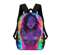 sinyumoney Impression 3D Neon Tripping Girl Sacs À Dos Scolaires Pour Enfants De 17 Pouces, Sacs À Livres Pour Garçons, Grand Sac À Dos De Voyage, Sacs À Dos De Jour