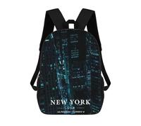 sinyumoney Impression 3D New York Coordinate Art Sacs À Dos Scolaires Pour Enfants, Cartables Pour Garçons, Grand Sac À Dos De Voyage, Sacs À Dos De Jour 17inch