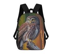 sinyumoney Impression 3D Northern Pygmy Owl Sacs À Dos Scolaires Pour Enfants, Cartables Pour Garçons, Grand Sac À Dos De Voyage, Sacs À Dos De Jour 17inch