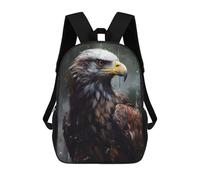 sinyumoney Impression 3D Oil Paint Eagle Portrait Sacs À Dos Scolaires Pour Enfants, Cartables Pour Garçons, Grand Sac À Dos De Voyage, Sacs À Dos De Jour 17inch