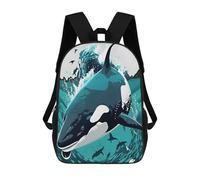 sinyumoney Impression 3D Orca Whale Sacs À Dos Scolaires Pour Enfants, Cartables Pour Garçons, Grand Sac À Dos De Voyage, Sacs À Dos De Jour 17inch