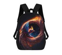 sinyumoney Impression 3D Phoenix Rising Fire And Flame Artwork Sacs À Dos Scolaires Pour Enfants, Cartables Pour Garçons, Grand Sac À Dos De Voyage, Sacs À Dos De Jour 17inch