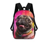 sinyumoney Impression 3D Pug Fiesta Sacs À Dos Scolaires Pour Enfants, Cartables Pour Garçons, Grand Sac À Dos De Voyage, Sacs À Dos De Jour 17inch