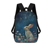 sinyumoney Impression 3D Rabbit Gazing at Stars Sacs À Dos Scolaires Pour Enfants, Cartables Pour Garçons, Grand Sac À Dos De Voyage, Sacs À Dos De Jour 17inch