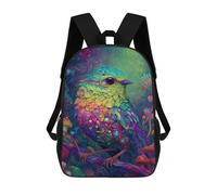 sinyumoney Impression 3D Rainbow Bird Fantasy-1 Sacs À Dos Scolaires Pour Enfants De 17 Pouces, Sacs À Livres Pour Garçons, Grand Sac À Dos De Voyage, Sacs À Dos De Jour