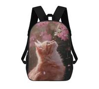 sinyumoney Impression 3D Rainy Day Kitten-20 Sacs À Dos Scolaires Pour Enfants De 17 Pouces, Sacs À Livres Pour Garçons, Grand Sac À Dos De Voyage, Sacs À Dos De Jour