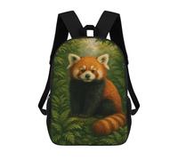 sinyumoney Impression 3D Red Panda Portrait in Lush Forest Sacs À Dos Scolaires Pour Enfants De 17 Pouces, Sacs À Livres Pour Garçons, Grand Sac À Dos De Voyage, Sacs À Dos De Jour