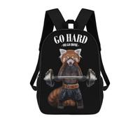 sinyumoney Impression 3D Red Panda Weightlifting Sacs À Dos Scolaires Pour Enfants De 17 Pouces, Sacs À Livres Pour Garçons, Grand Sac À Dos De Voyage, Sacs À Dos De Jour