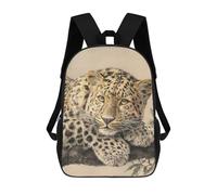 sinyumoney Impression 3D Resting Leopard Portrait Sacs À Dos Scolaires Pour Enfants De 17 Pouces, Sacs À Livres Pour Garçons, Grand Sac À Dos De Voyage, Sacs À Dos De Jour