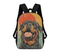 sinyumoney Impression 3D Rottweiler Wall Art Print Sacs À Dos Scolaires Pour Enfants De 17 Pouces, Sacs À Livres Pour Garçons, Grand Sac À Dos De Voyage, Sacs À Dos De Jour