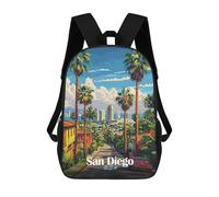 sinyumoney Impression 3D San Diego Cityscape Sacs À Dos Scolaires Pour Enfants, Cartables Pour Garçons, Grand Sac À Dos De Voyage, Sacs À Dos De Jour 17inch